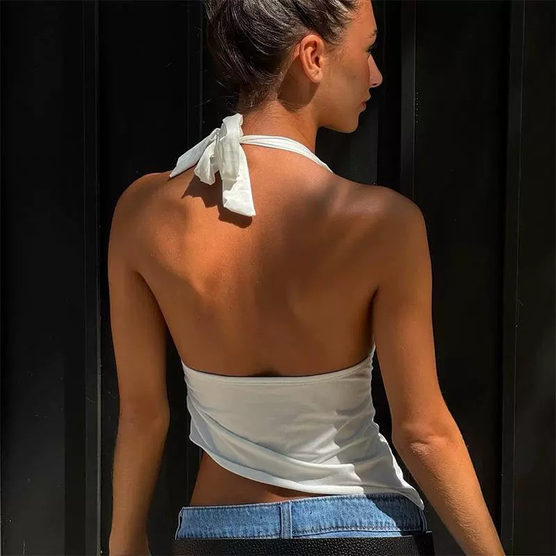 Luxe - Beyaz Halter Crop