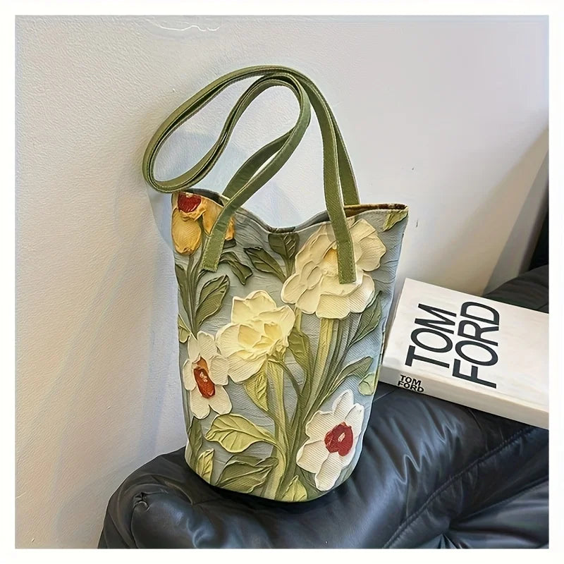 musvessa - Kadın Floral Desenli Oxford Çanta