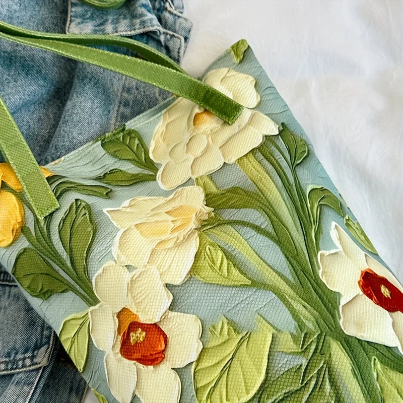 musvessa - Kadın Floral Desenli Oxford Çanta