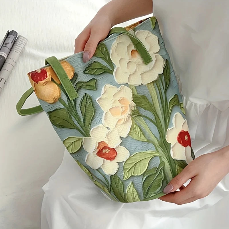 musvessa - Kadın Floral Desenli Oxford Çanta