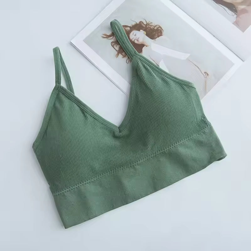 Mirelssa - Sade Dekolteli Crop